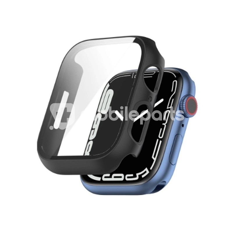 Case Black With Tempered Glass Apple Watch 7 - 8 - 9 (45mm)