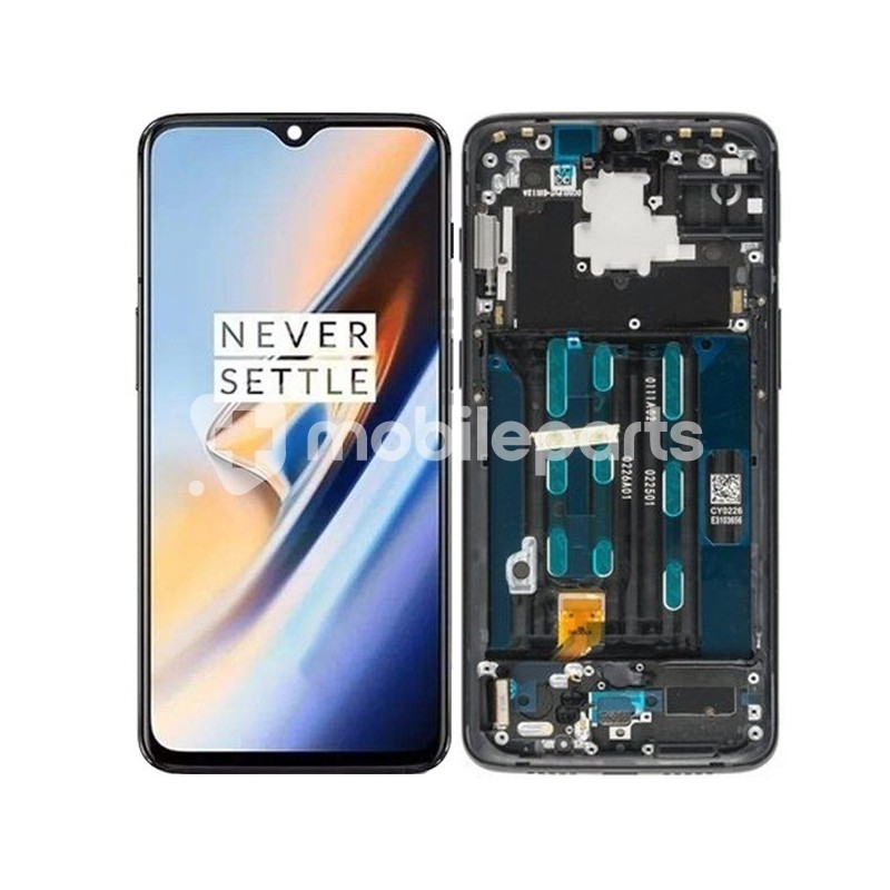 Display Touch + Frame Mirror Black OnePlus 6T (Pulled)