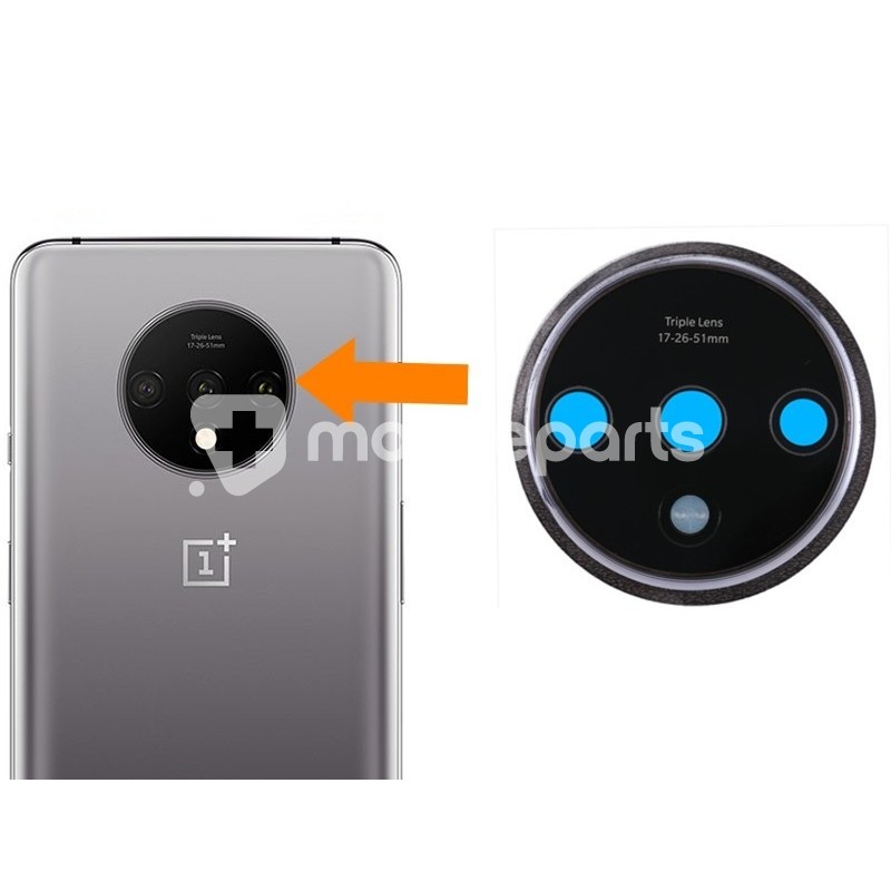 Camera Lens + Frame Silver OnePlus 7T
