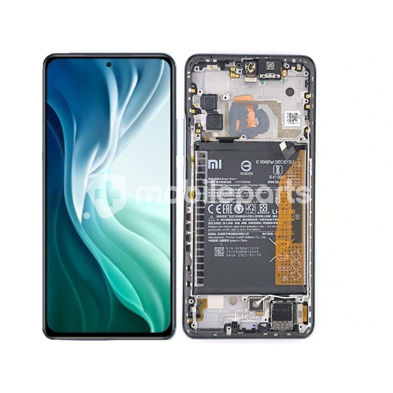 LCD + Frame Celestial Silver + Battery Xiaomi Mi 11i 5G - Poco F3 (PULLED)