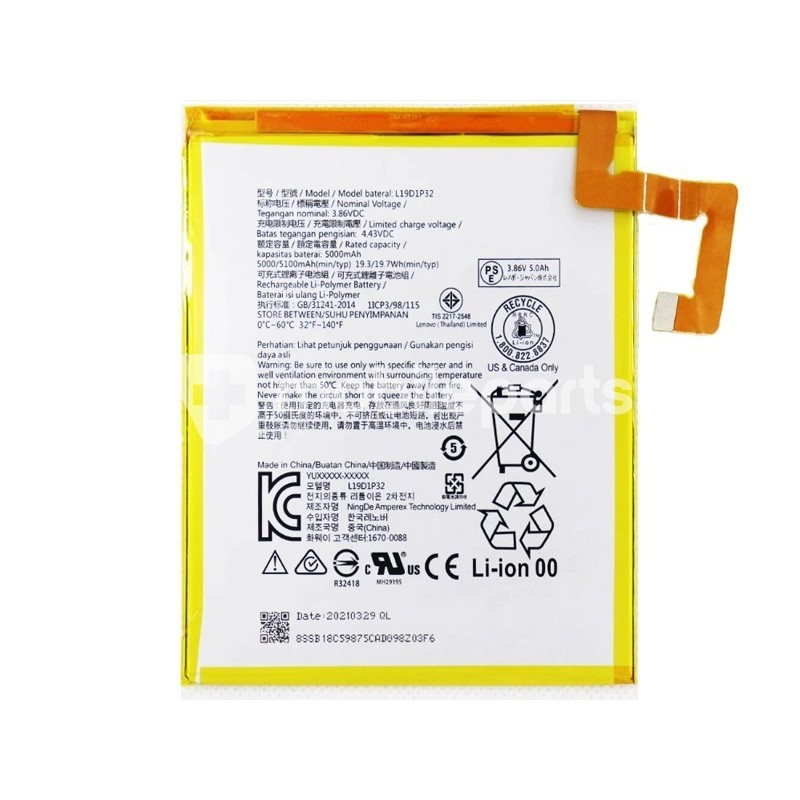 Battery L19D1P32 5100mAh Lenovo M10 Plus 2Gen X606