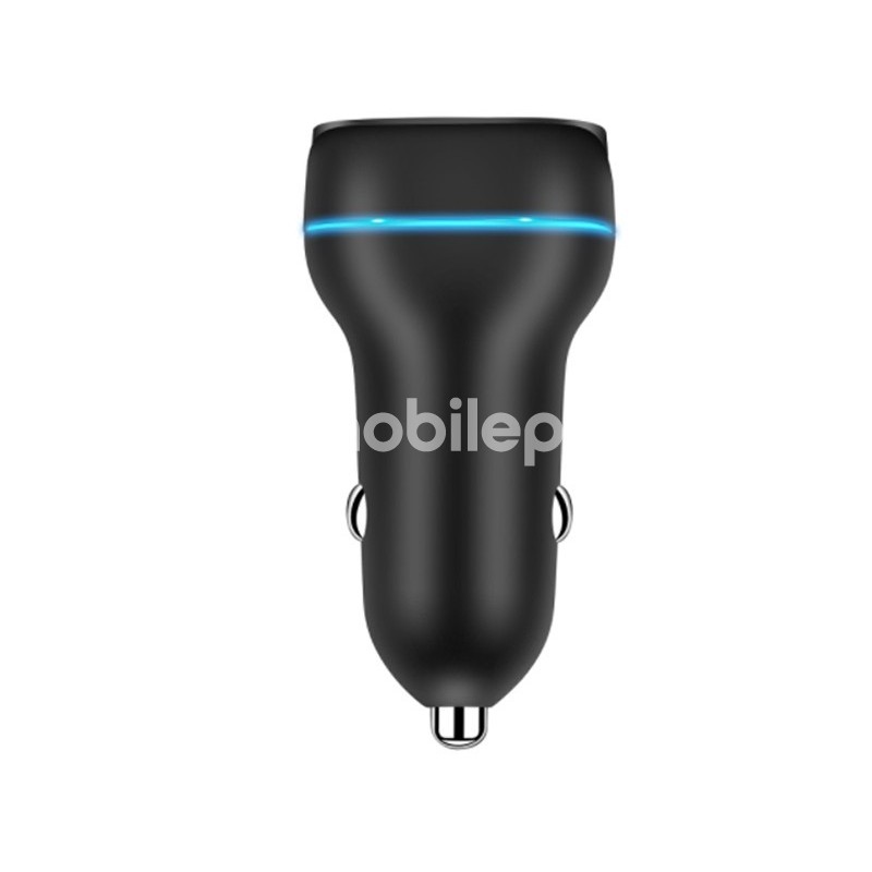 Dual USB + USB-C Car Charger Luminous Blue 18W
