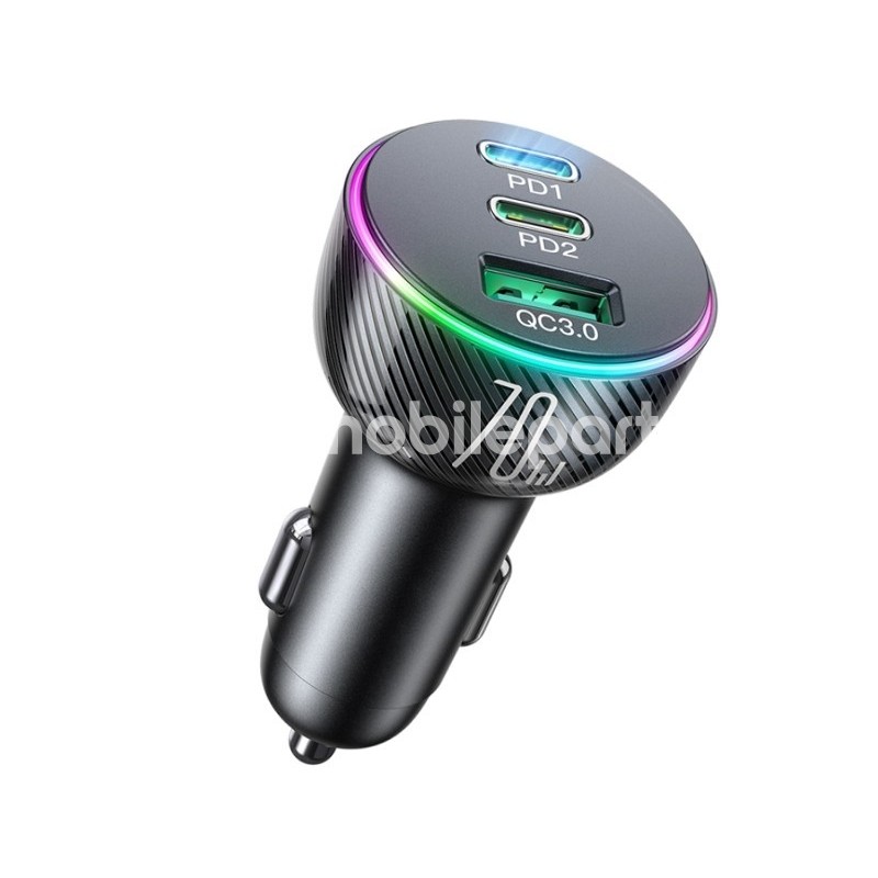 Car Charger 70W Fast Charging + 3 Ports USB - Type C - Type C