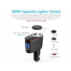 S-06A Car Cigarette Lighter 100W + 2 USB Cherger
