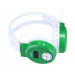 Stereo Headphone Sport + LCD Screen Green