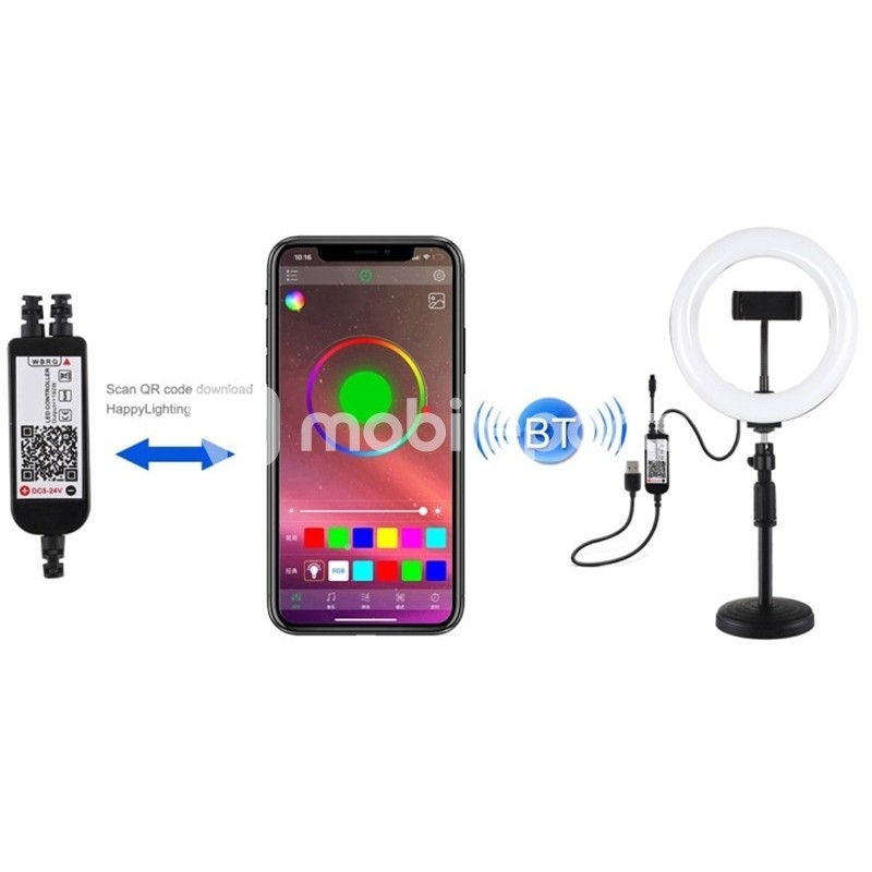 i-Selfie 7.9 inch 20 cm RGB Light + Phone Stand