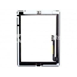 Touch Screen Bianco + Adesivo + Tasto Home Completo iPad 3 No Logo