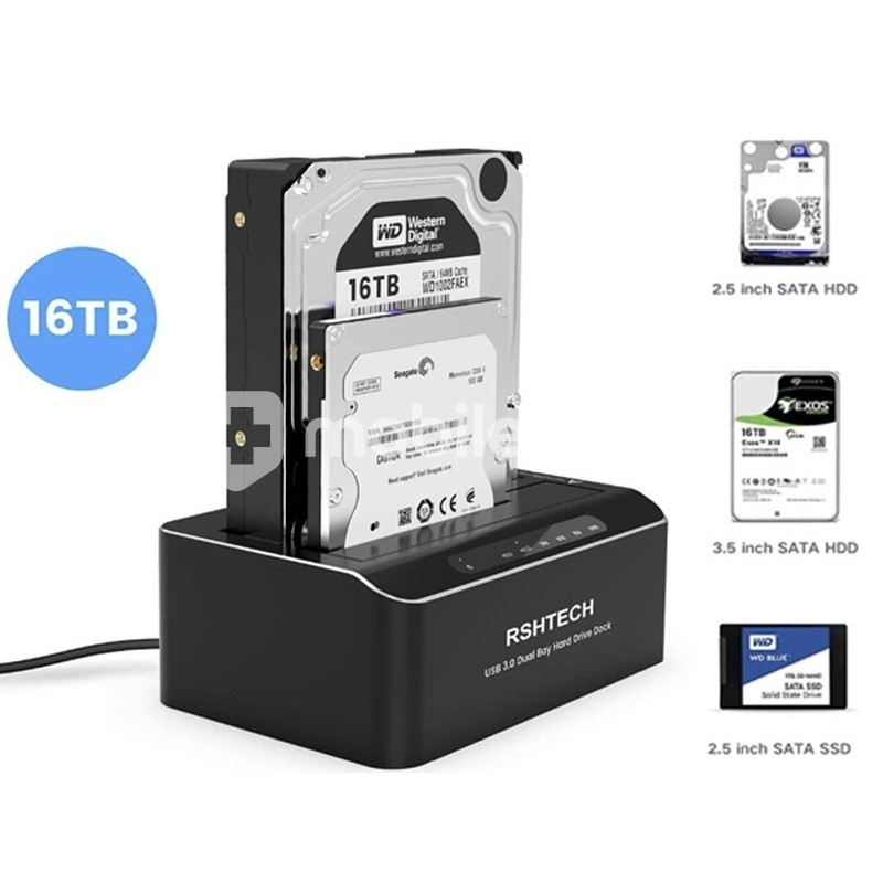 Docking Station Reader HDD SSD SATA da 2,5 e 3,5 USB 3.0
