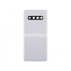 Rear Cover White + Lens Camera Samsung SM-G973F S10 No Logo