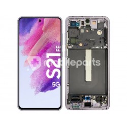 Display Touch + Frame Lavender Samsung SM-G990 S21 FE Ori