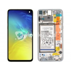 Display Touch Prism White + Frame Samsung SM-G970F S10e Ori
