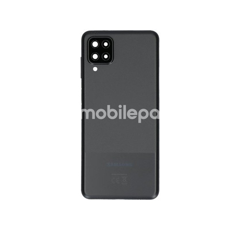 Rear Cover Black + Camera Lens Samsung SM-A125 A12 Ori