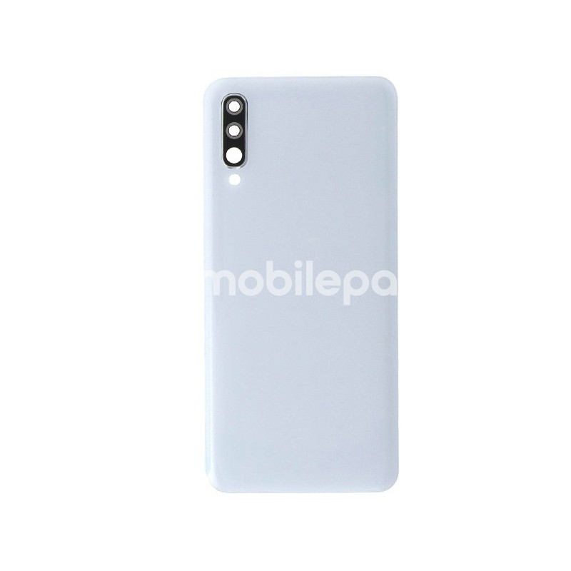 Rear Cover White + Camera Lens Samsung SM-A505 A50 No Logo