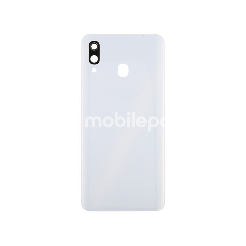 Rear Cover White + Camera Lens Samsung SM-A305 A30 No Logo