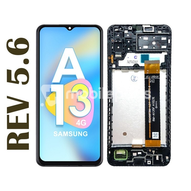 Display Touch + Frame Black Samsung SM-A135 A13 4G (IPS) Rev 5.6