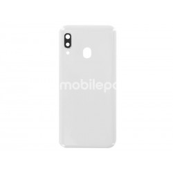Rear Cover White + Camera Lens Samsung SM-A205 A20 No Logo