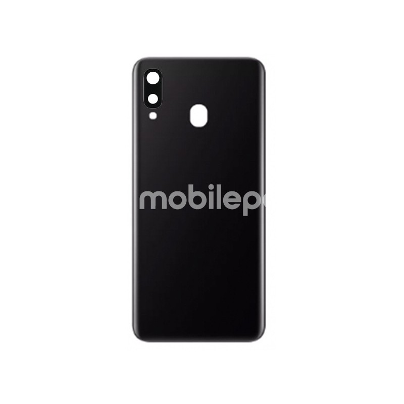 Rear Cover Black + Camera Lens Samsung SM-A205 A20 No Logo