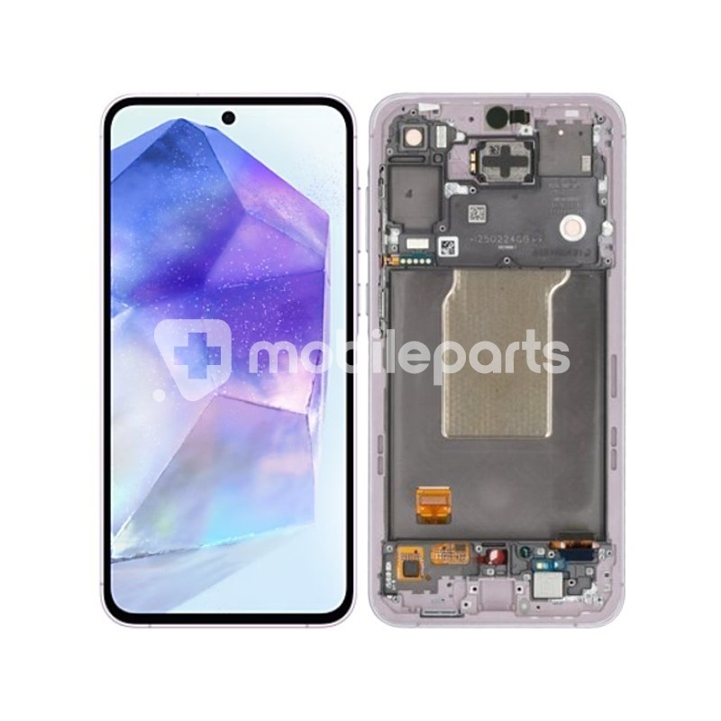 Display Touch + Frame Lilac Samsung SM-A556B A55 5G Ori