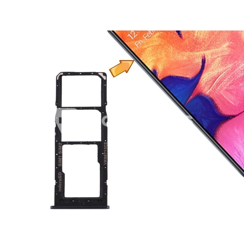 Support Dual Sim Card + Micro SD Black Samsung SM-A105 A10