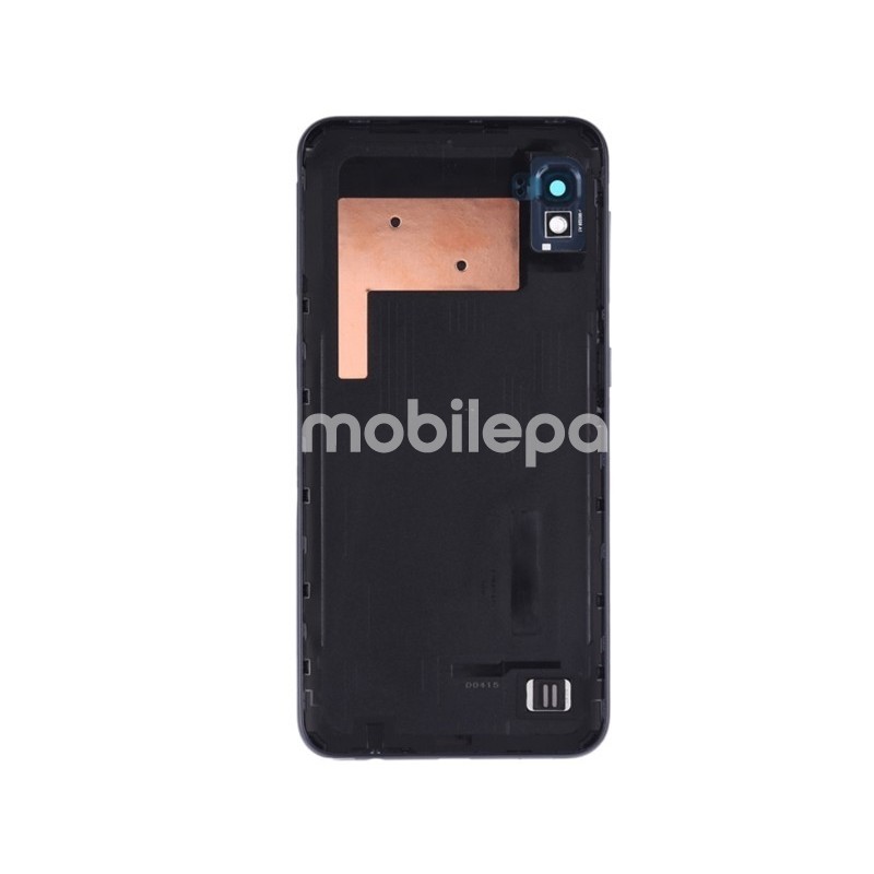 Rear Cover Black + Camera Lens Samsung SM-A105 A10 No Logo