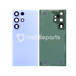 Rear Cover Sky Blue + Camera Lens Samsung SM-S918 S23 Ultra No Logo
