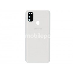 Rear Cover Pearl White + Camera Lens Samsung SM-M307 M30s