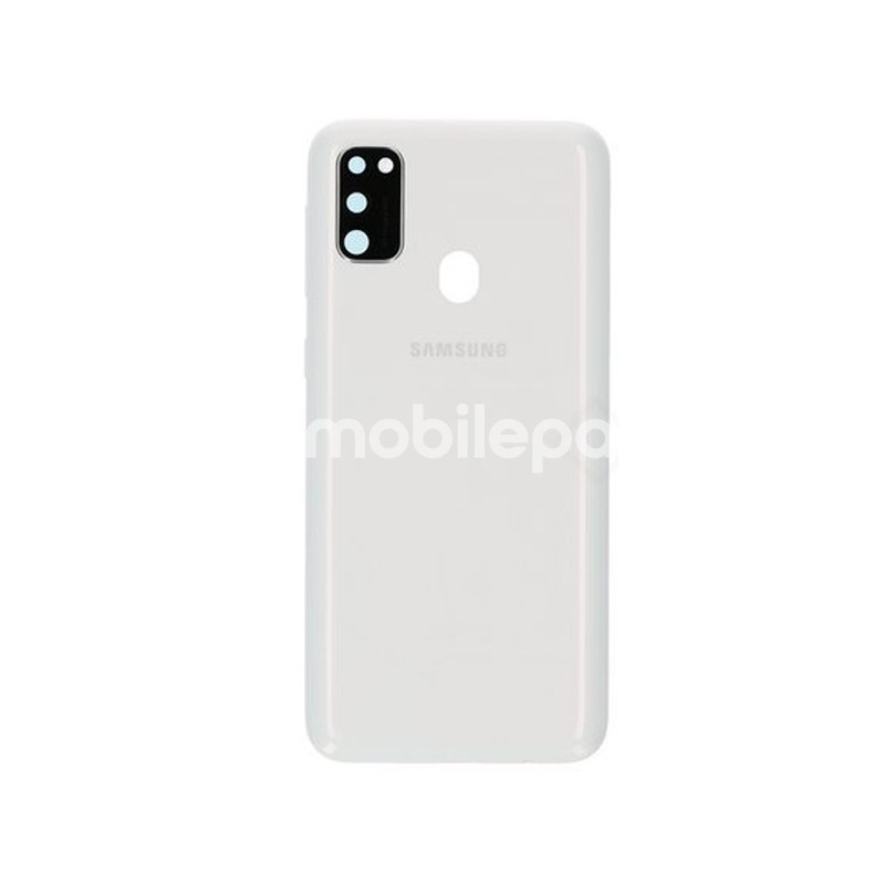 Rear Cover Pearl White + Camera Lens Samsung SM-M307 M30s
