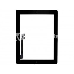 Touch Screen Nero + Adesivo + Tasto Home Completo iPad 3 No Logo