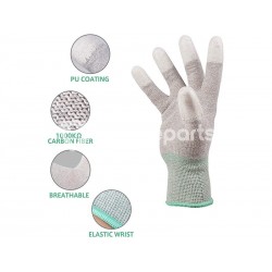 Stretchy Gloves in Carbon Fibre/pu Esd S
