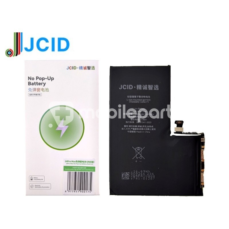 JCID Battery 4323mAh iPhone 14 Pro Max No POP-UP No Board