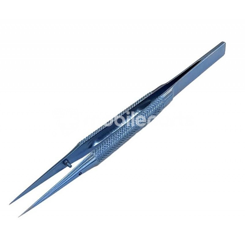 Pinzetta Blu Per Elettronica In Titanio Oftalmico 14CM
