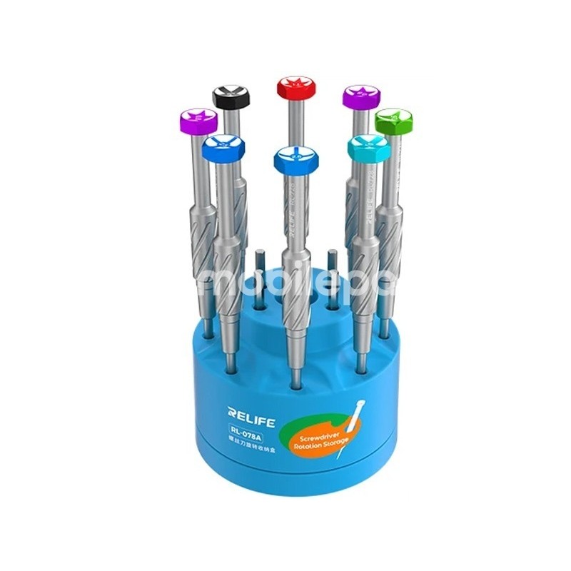 Relife RL-078A Screwdriver Storage Holder Rotating Box 360°