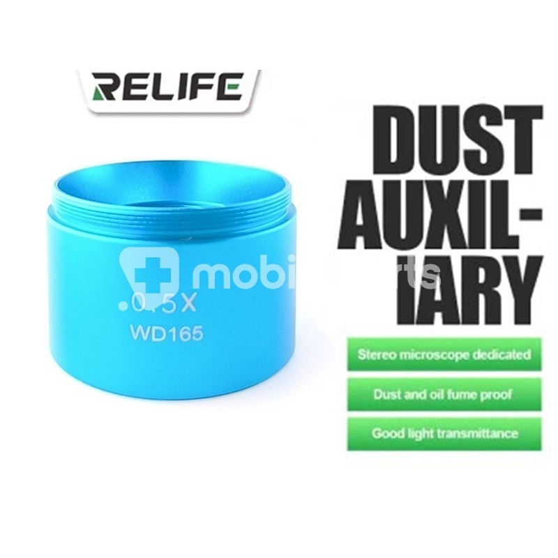 Relife M-21 Microscope Barlow Objective LENS 0.5X WD165 BLUE