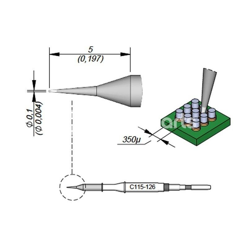 Cartridge Conical JBC Long Life C115-126