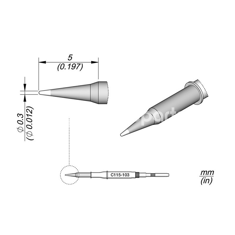 Cartridge Conical JBC Long Life C115-103