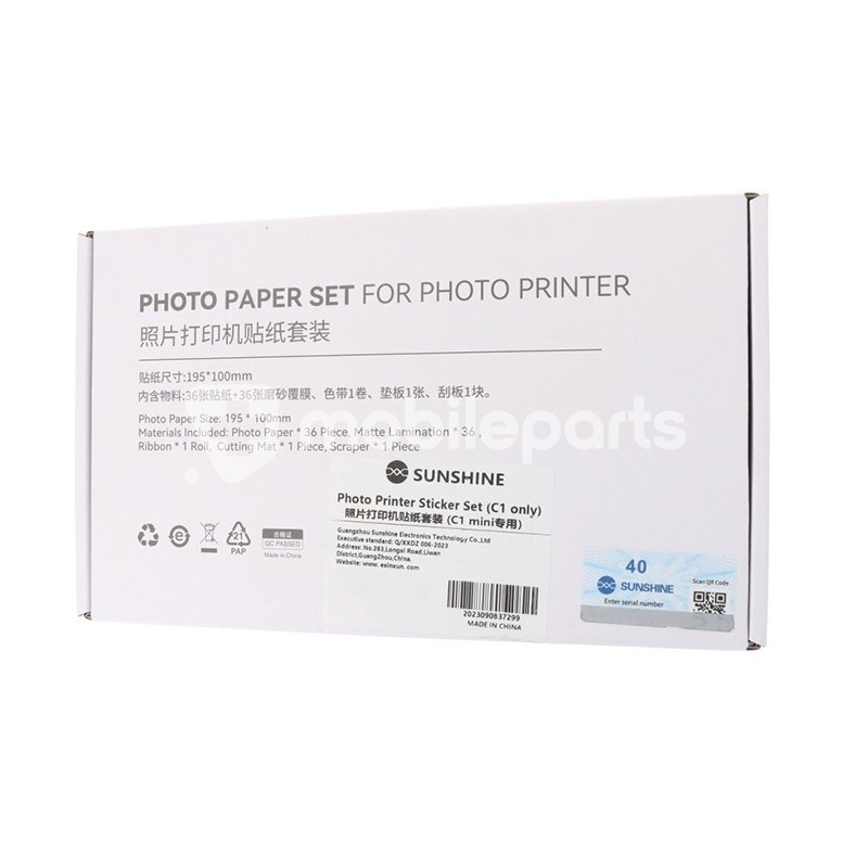 Sunshine C1 Mini Photo Printer Sticker Set