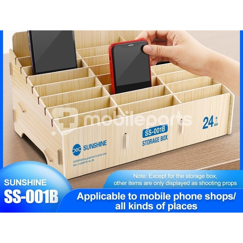 Sunshine SS-001B Smartphone Organizer Storage Box (24 Compartments)