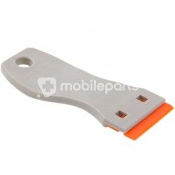 Scraper with antiscratch plastic blades