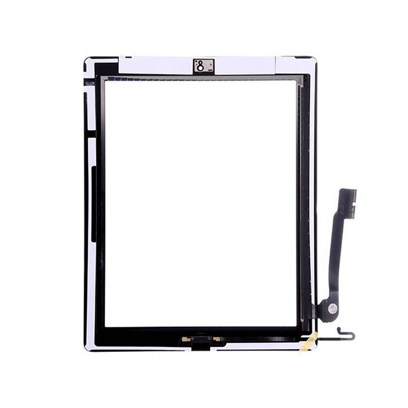 Touch Screen Nero + Tasto Home Completo + Adesivo iPad 4