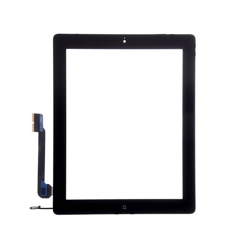 Touch Screen Nero + Tasto Home Completo + Adesivo iPad 4