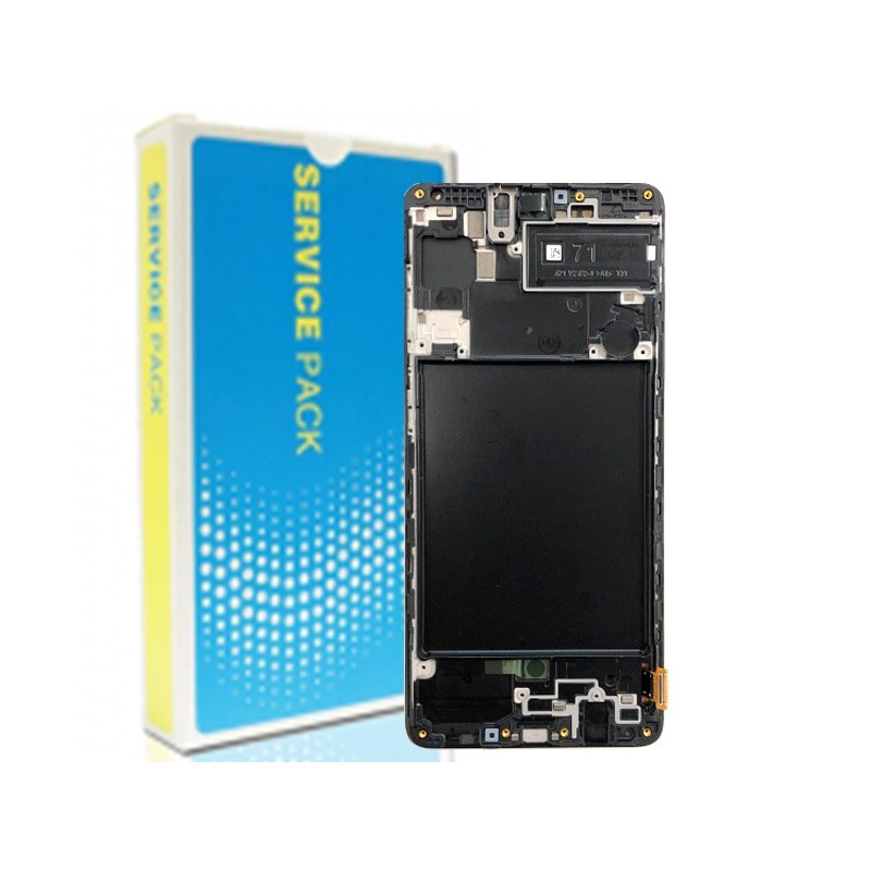 Display Touch Black + Frame Samsung SM-A715 A71 Ori
