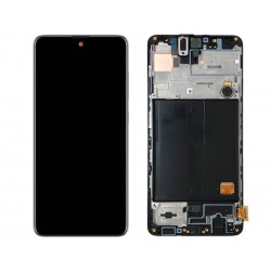Display Touch Black + Frame Samsung SM-A515 A51 Ori