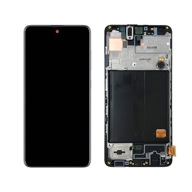 Display Touch Black + Frame Samsung SM-A515 A51 Ori
