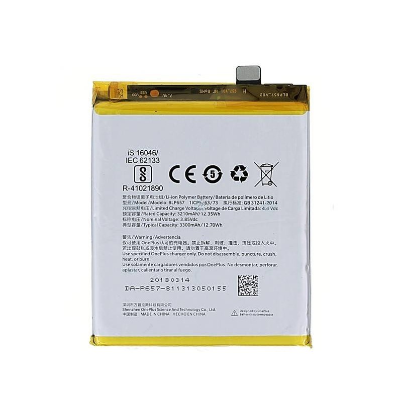 Batteria BLP657 3210 mAh OnePlus 6