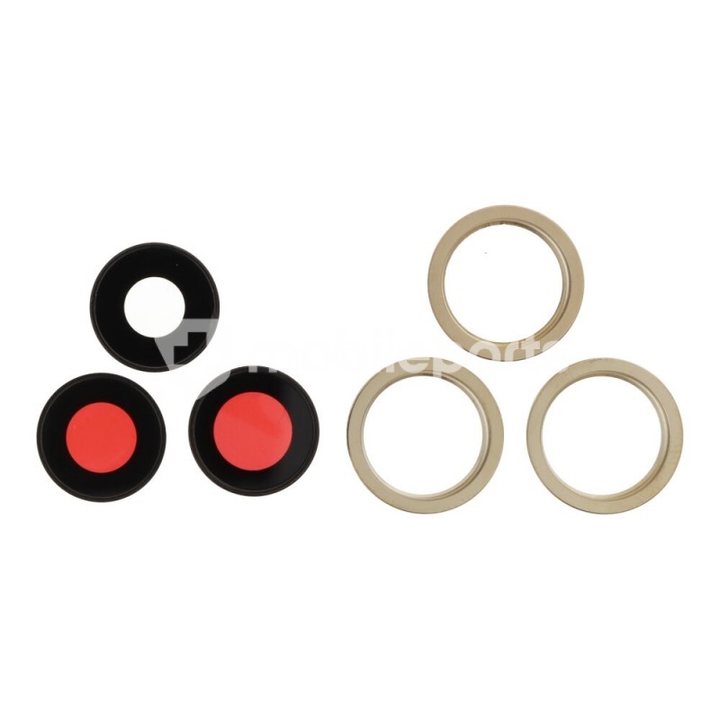 Back Camera Lens and Bezel for iPhone 12 Pro Max Gold HQ 3pcs in one set