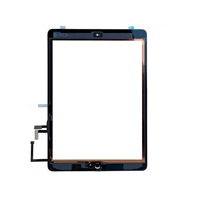 Touch Screen Nero + Biadesivo + Tasto Centrale Compleato iPad Air No Logo