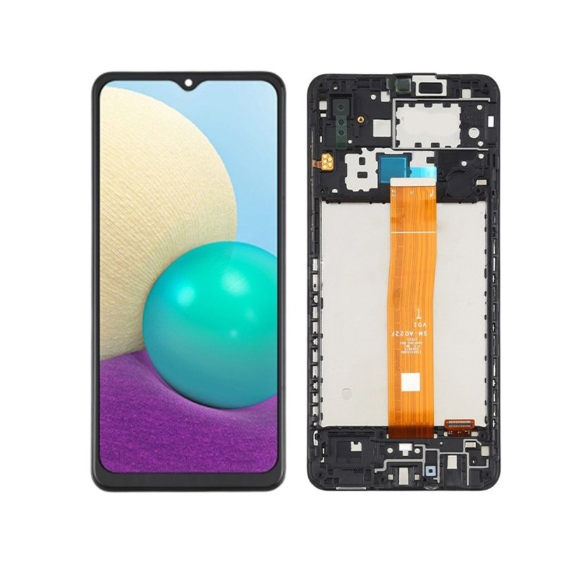 Display Touch Black + Frame Samsung SM-A022 A02 (IPS)