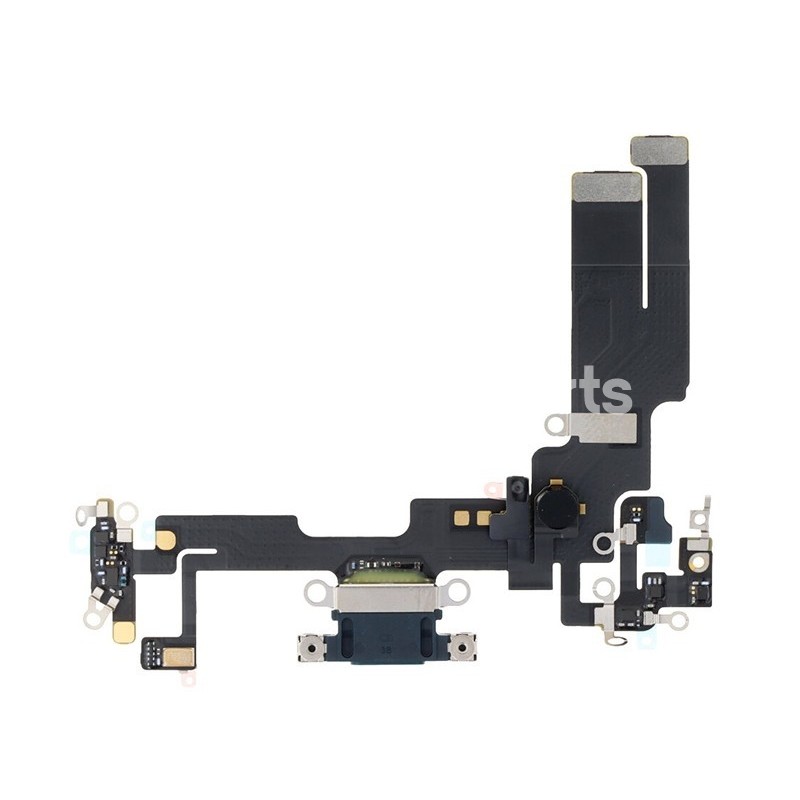 Charging Connector Flex Cable Black iPhone 14  TOP Quality No Logo