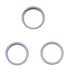 3PCS Rear Camera Glass Lens Metal Outside Protector Purple IPhone 14 Pro