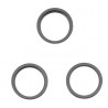 3PCS Rear Camera Glass Lens Metal Outside Protector Black IPhone 14 Pro